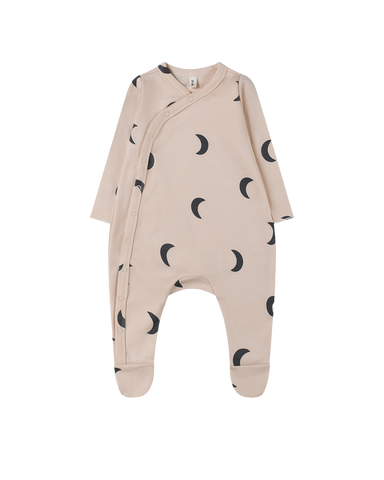 ONESIE ORGANIC ZOO PEBBLE MIDNIGHT